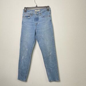 Levi’s Women’s Wedgie Distressed Premium Button Fly Straight Leg Jeans Size 25